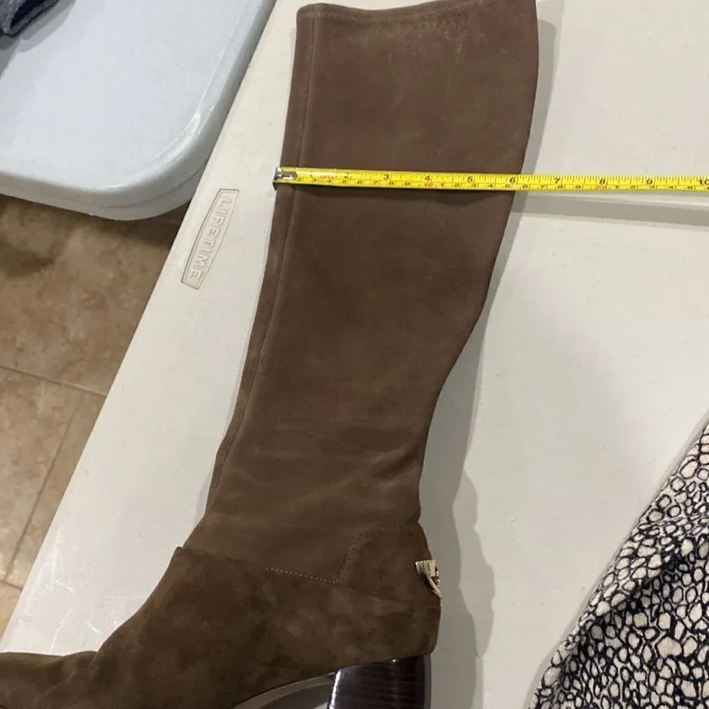 Tory Burch Knee High Sydney suede boots brown